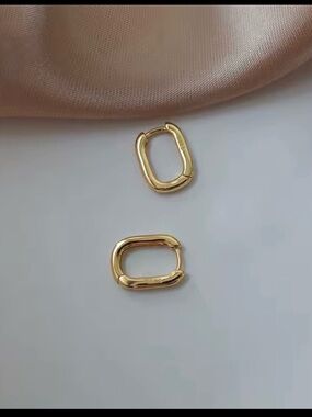 14k Gold-plated S925  Hoop Earring - Sleek Women's Jewelry